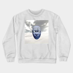 Mask in cloudy sky Crewneck Sweatshirt